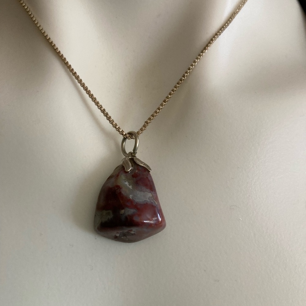 J. C. Hook Poppy Jasper Pendant Necklace View 2